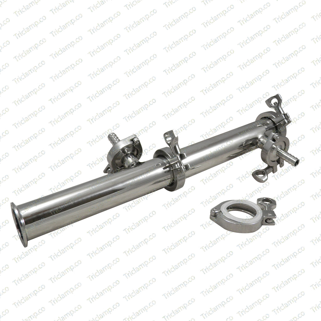 10" Tri-Clamp Rohr-Set AD 268mm – Edelstahl SS304 Schweißhülsen Inkl. Klemme, Silikondichtung & Endkappe