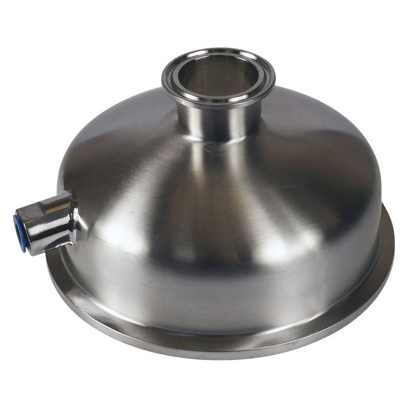 Spherical Tri-Clamp Reducer from 6 to 3 Inch made of Stainless Steel Spherical Tri-Clamp Reducer from 6 to 3 Inch made of Stainless Steel