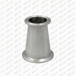 1.5" x 1.5" with 1" Bore Tri Clamp, Tri Clover, Sanitary, Concentric Reducer, 304 Stainless Steel