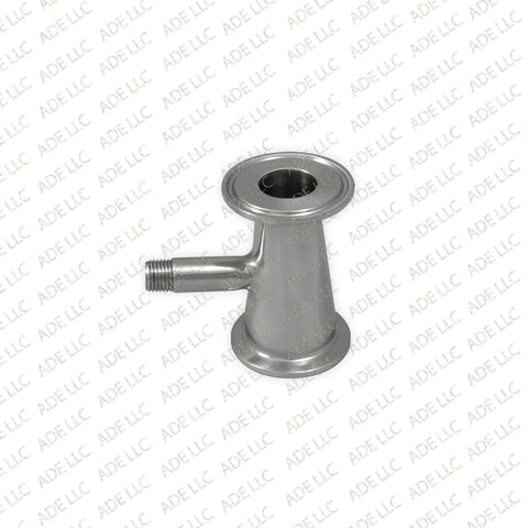 1.5"x 1" with 1/4" MNPT,  Tri Clamp, Tri Clover, Sanitary, Concentric Reducer, 304 Stainless Steel