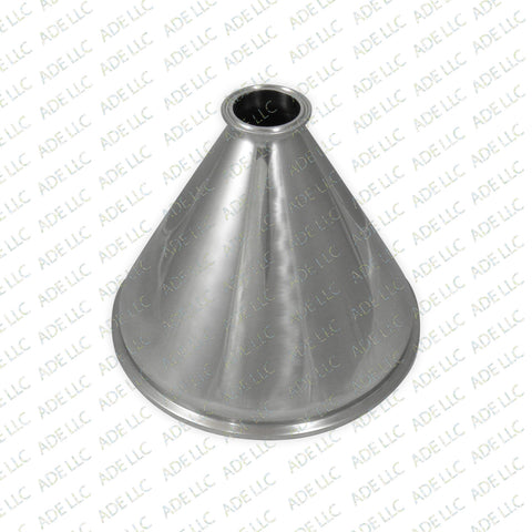 10" x 2"  Tri Clamp, Tri Clover, Sanitary, Concentric Reducer, 304 Stainless Steel