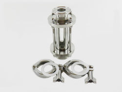 1" Bore Borosilicate Tri Clamp Sight Glass with Gaskets and Tri Clamps