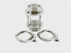 3" Borosilicate Tri Clamp Sight Glass with Gaskets and Tri Clamps