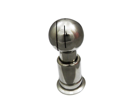 Rotating CIP Spray Ball with 2" Tri Clamp End and 2.5" Ball